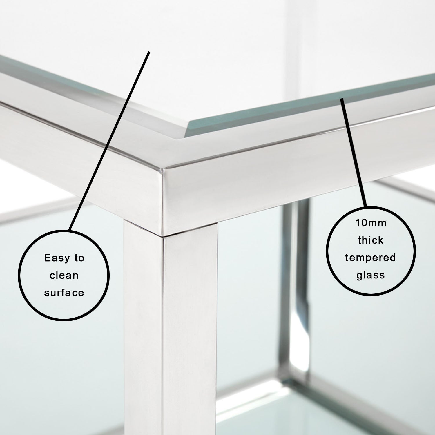 Caspian Contemporary Square Coffee Table