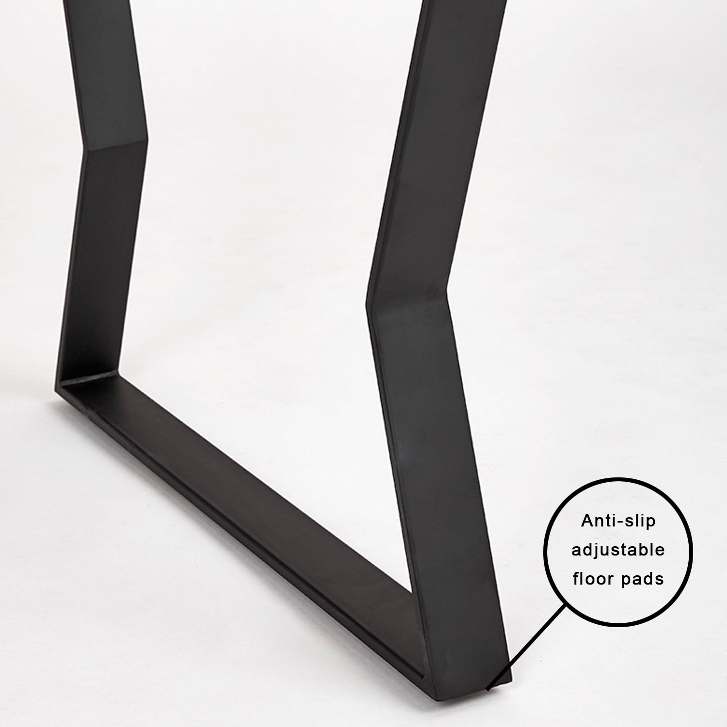 Noa Contemporary Glass & Black Metal Coffee Table