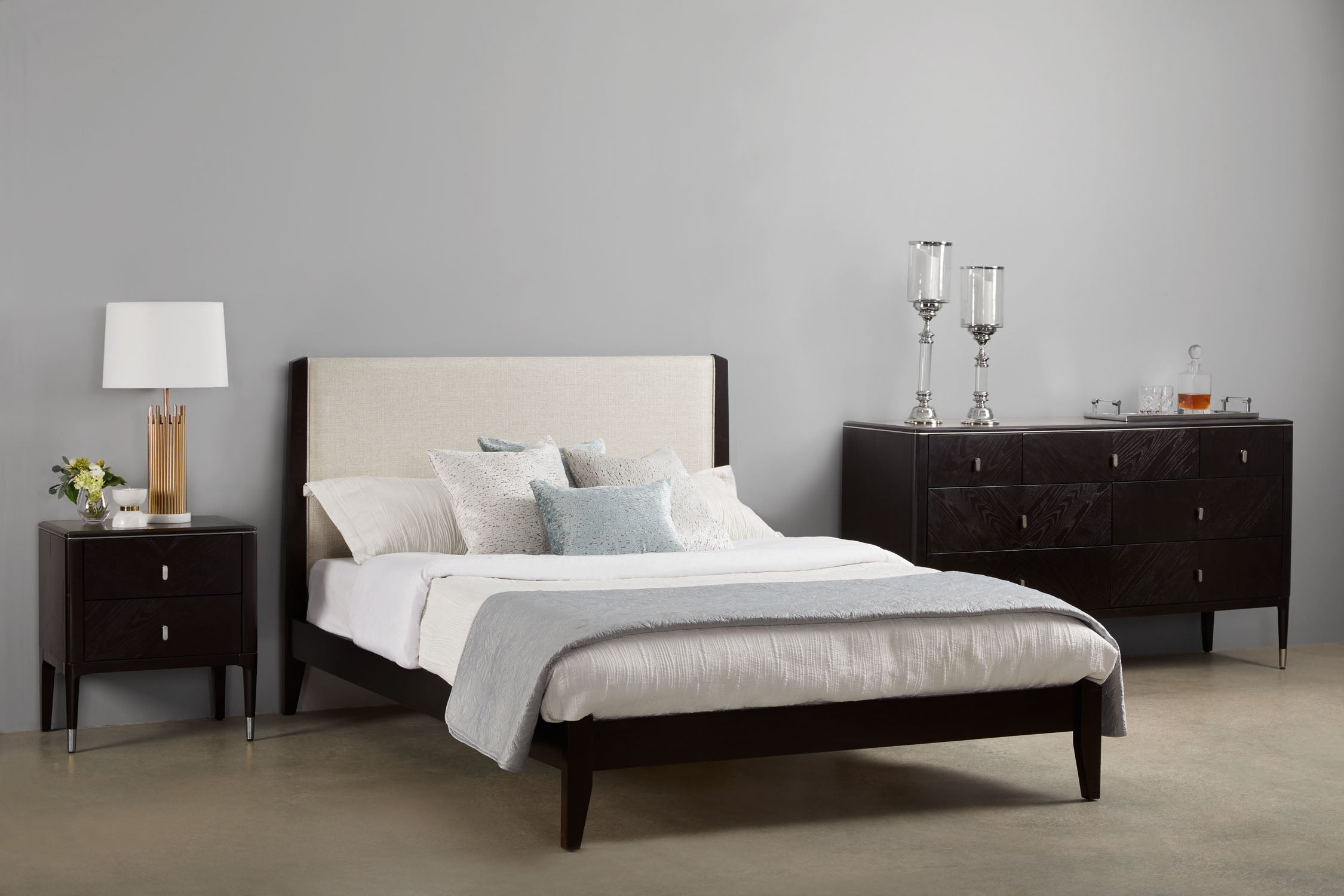 Elegant Bed with Tapered Legs