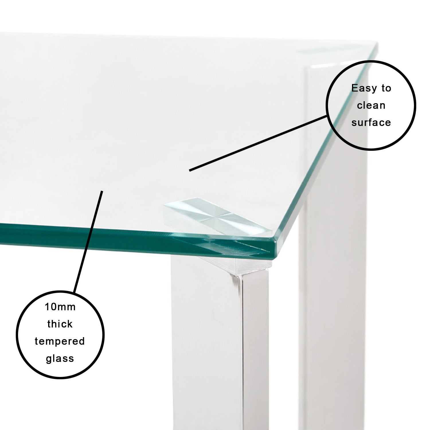 Elegant Maison Glass End Table