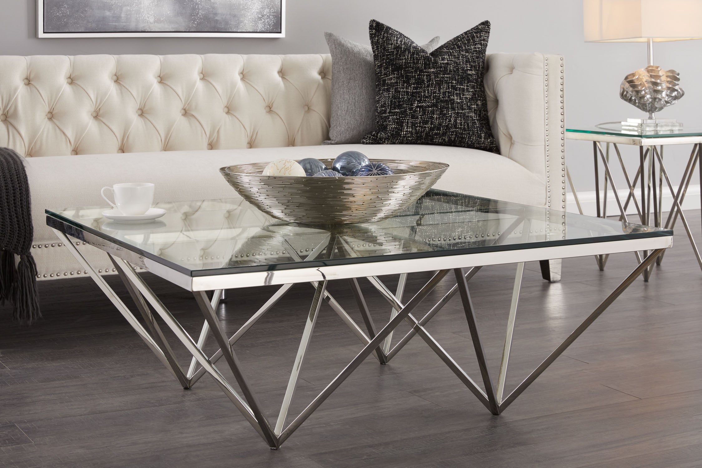 Elegant Luxor Glass Coffee Table
