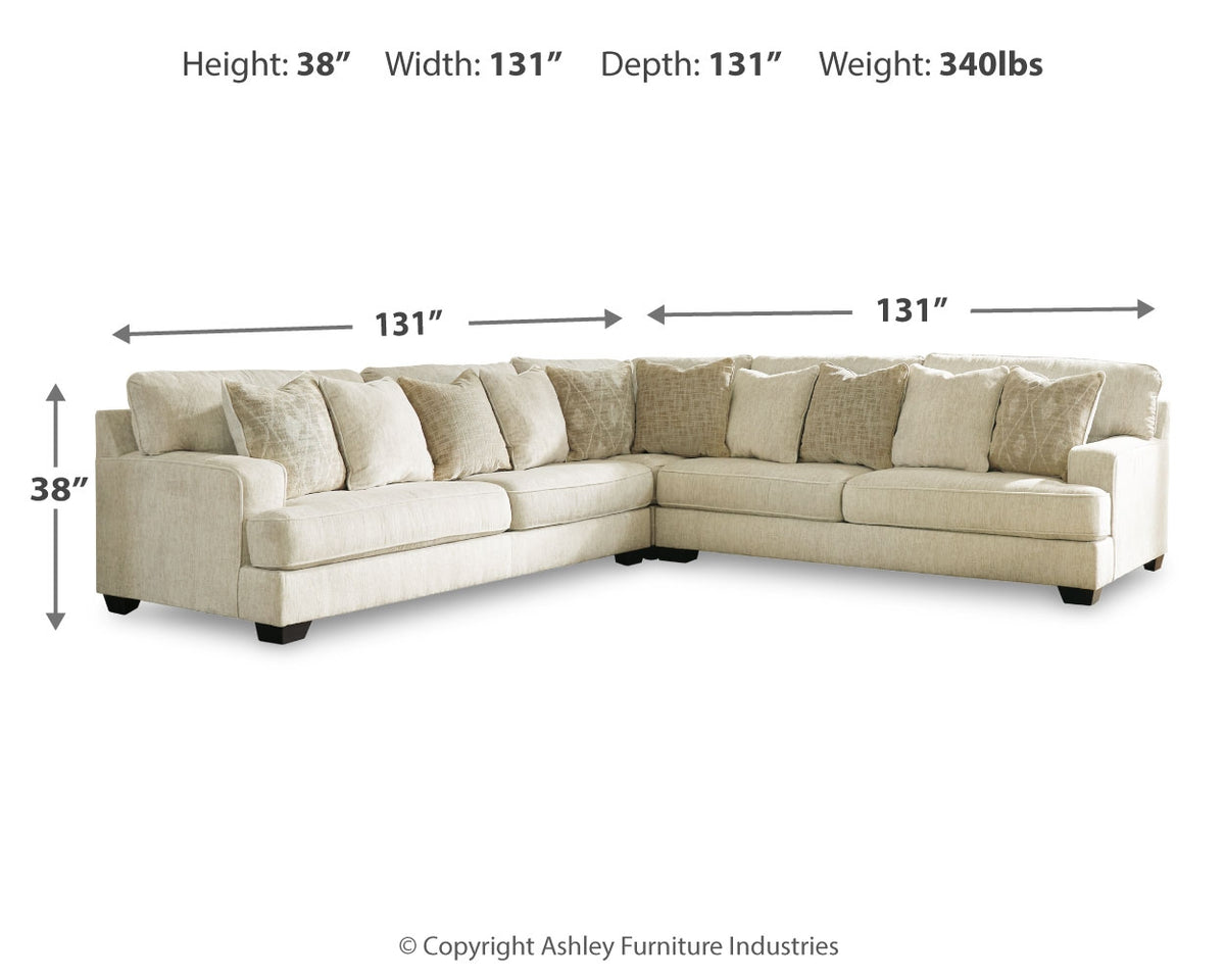 Rawcliffe 3-Piece Sectional with Ottoman