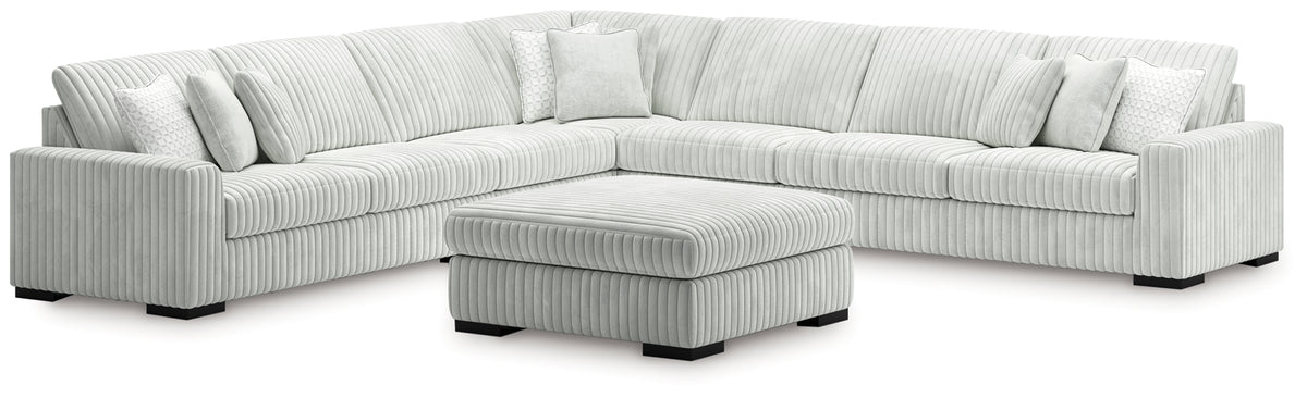 Stupendous 5-Piece Sectional with Ottoman