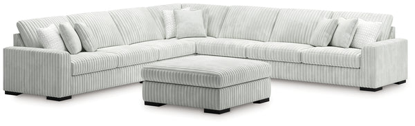 Stupendous 5-Piece Sectional with Ottoman