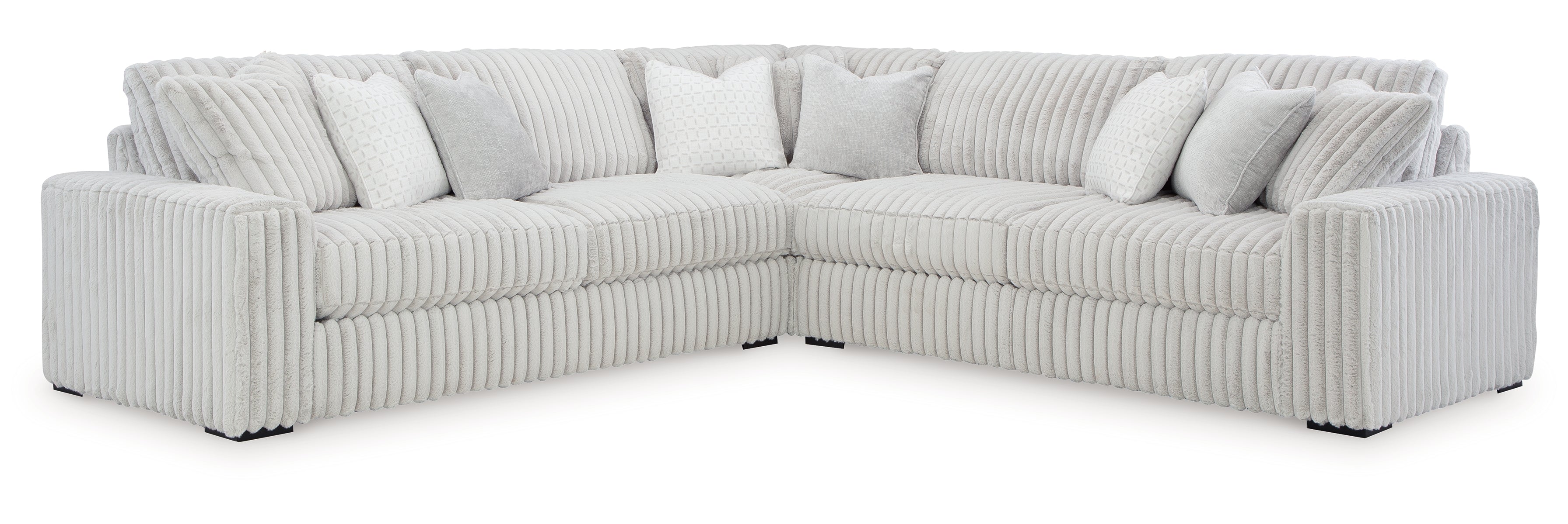 Stupendous 3-Piece Sectional with Ottoman