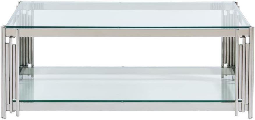 Contemporary Reflections Glass Coffee Table