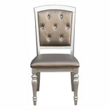 Orsina Silver Faux Leather Side Chair Set of 2 - 5477NS*2