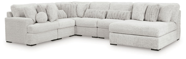 Cuddle Plush 6-Piece Sectional with Ottoman
