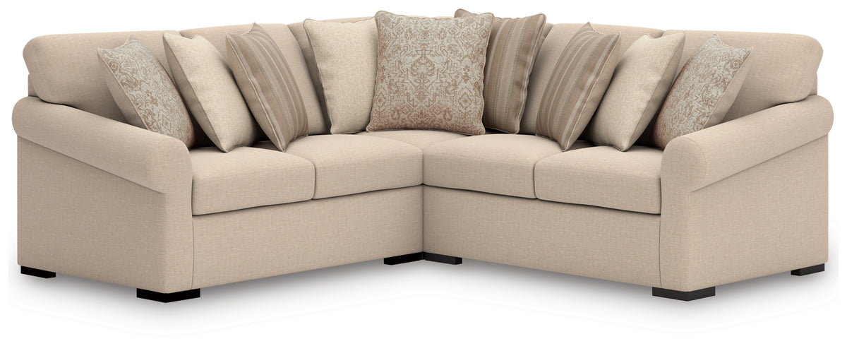 LadyMae 3-Piece Sectional with Ottoman