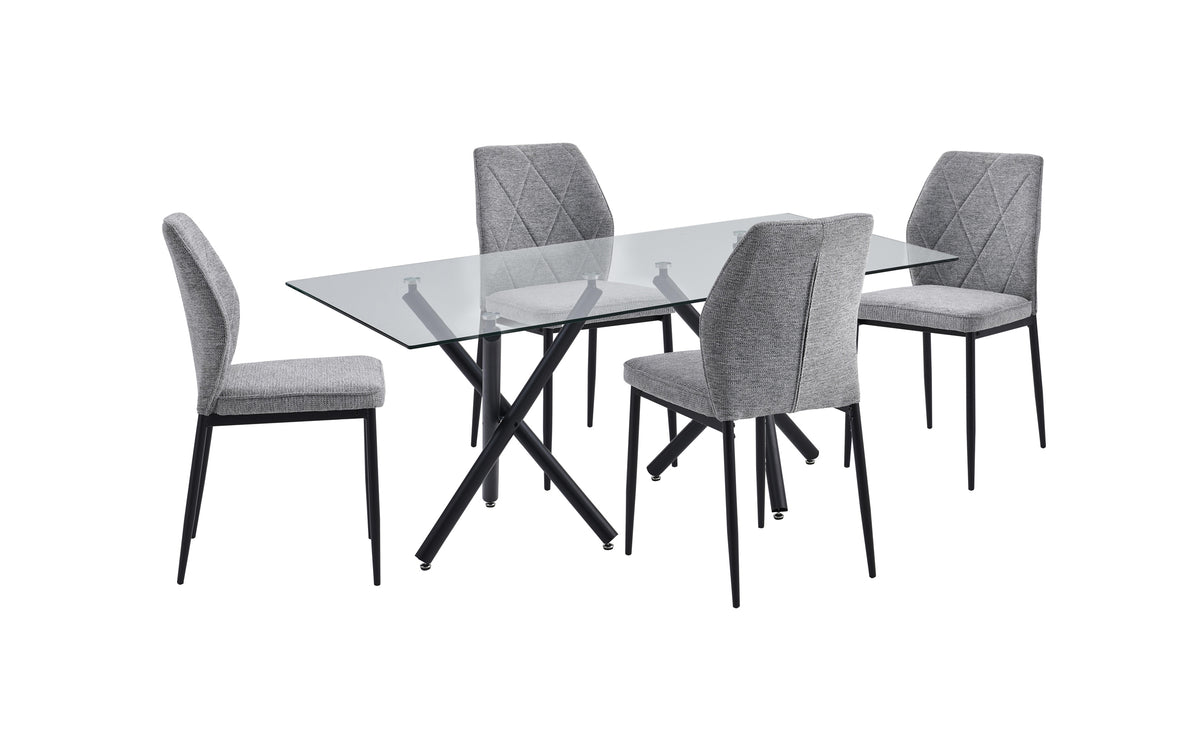 Fannia Side Chair, Grey (Set of 2)