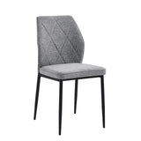 Fannia Linen Side Chair, Grey (Set of 2) - view 2 - 6038S*2
