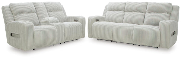 TwinBrooke Dual Power Reclining Sofa and Loveseat