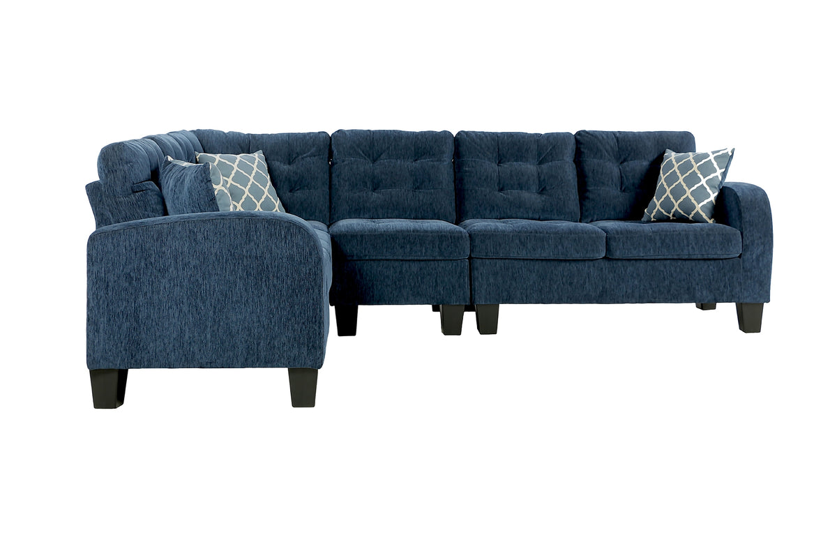 Sinclair 4-piece Corner Sectional with 3 Pillows