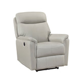 Leif Leather Power Reclining Chair - 8459LGY-1PW
