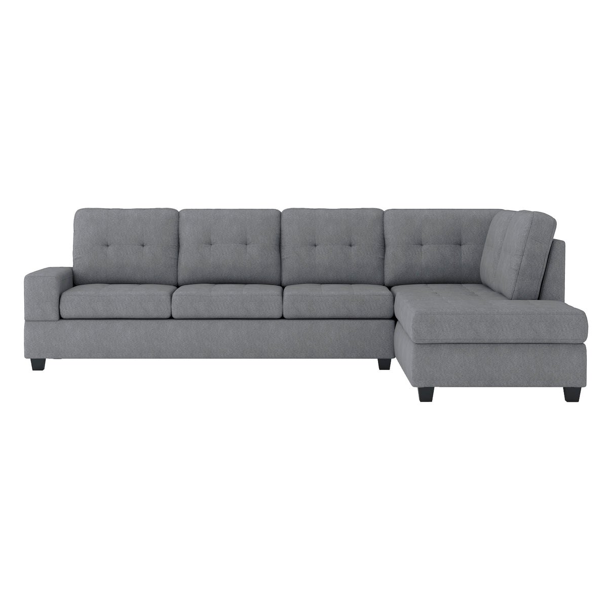 Maston 3-Piece Reversible Sectional with Drop-Down Cup Holders and Storage Ottoman
