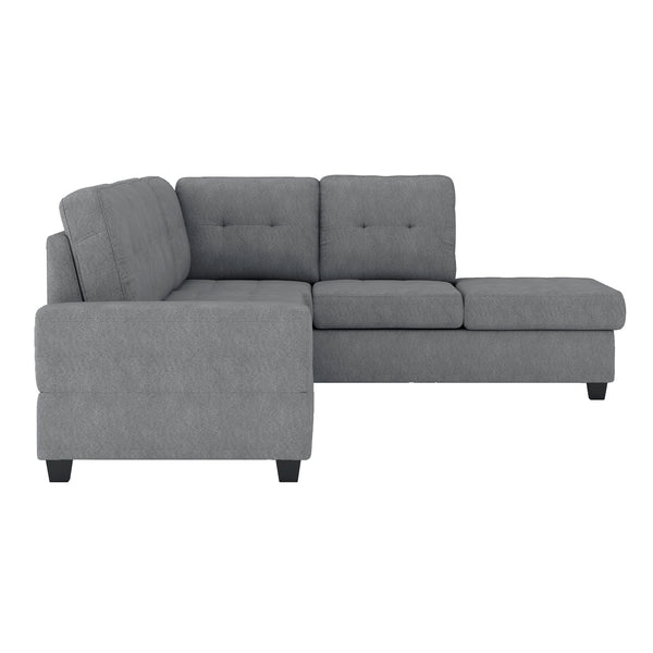 Maston 3-Piece Reversible Sectional with Drop-Down Cup Holders and Storage Ottoman
