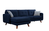 Noma Blue Linen 2-Piece Sectional with Left Side Chaise - 9591BLSS