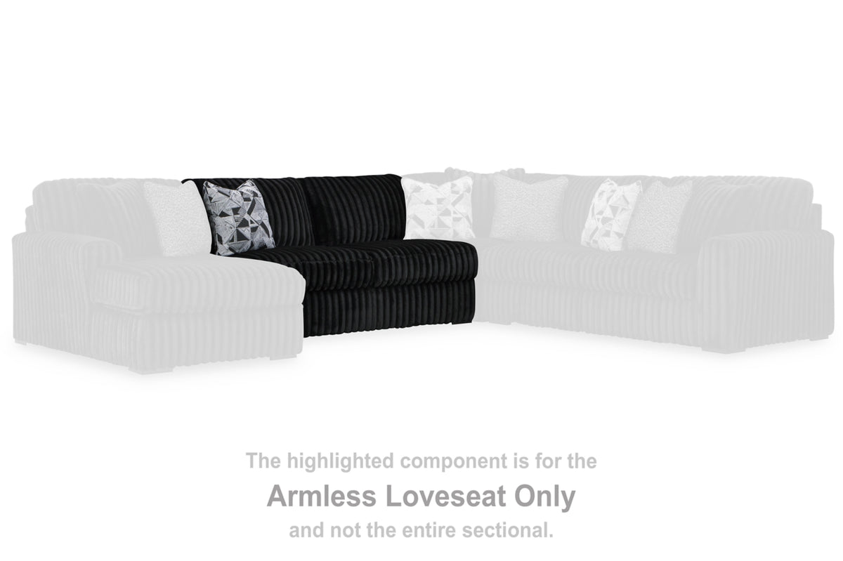 Midnight-Madness 4-Piece Sectional with Ottoman