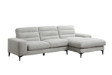 Suki Grey Linen 2-piece Sectional with Right Side Chaise - 99084LGYSSR