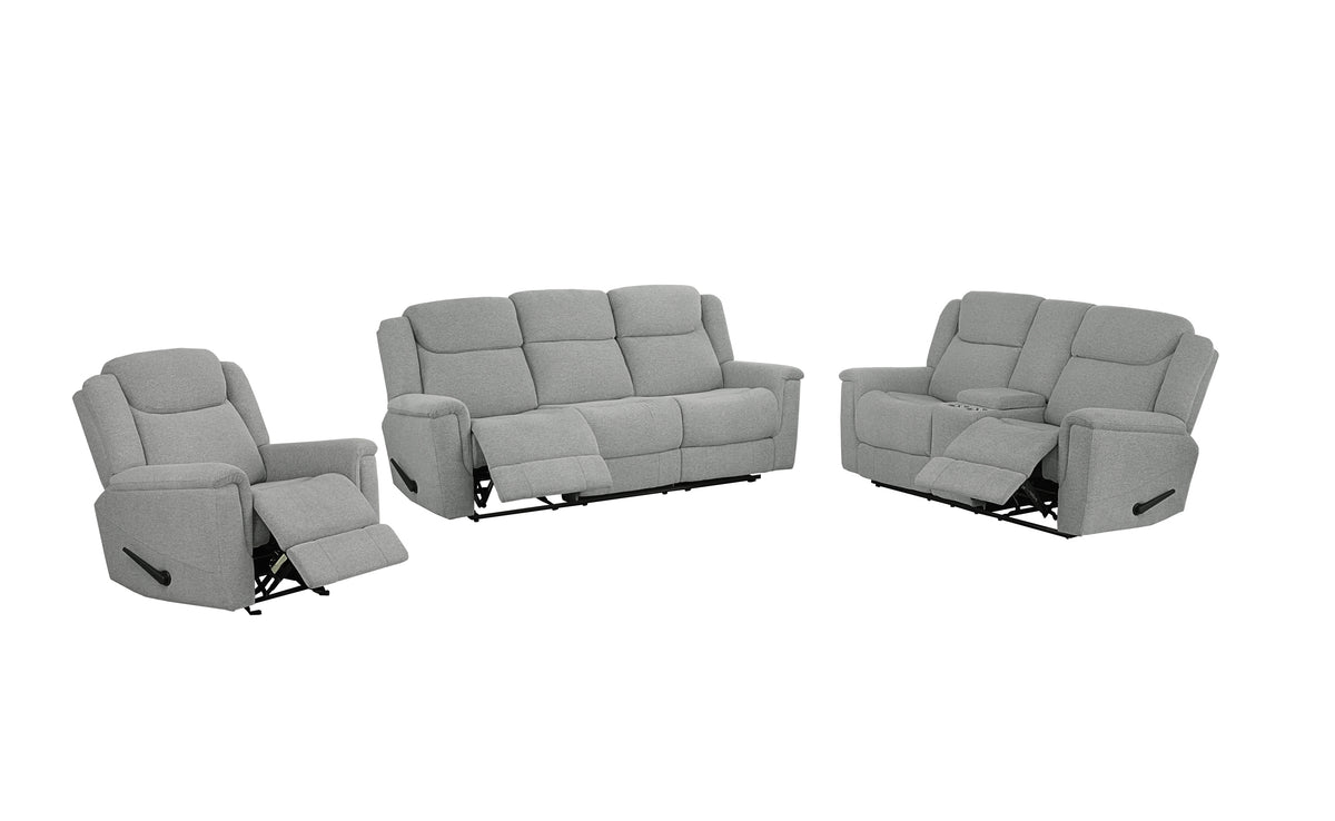 Steris Double Reclining Sofa, Grey