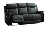 Cyrus Black Leather Power Reclining Sofa - 99840PN-BK-3