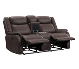 Woodger Reclining Loveseat with Console - 99902BRW-2C