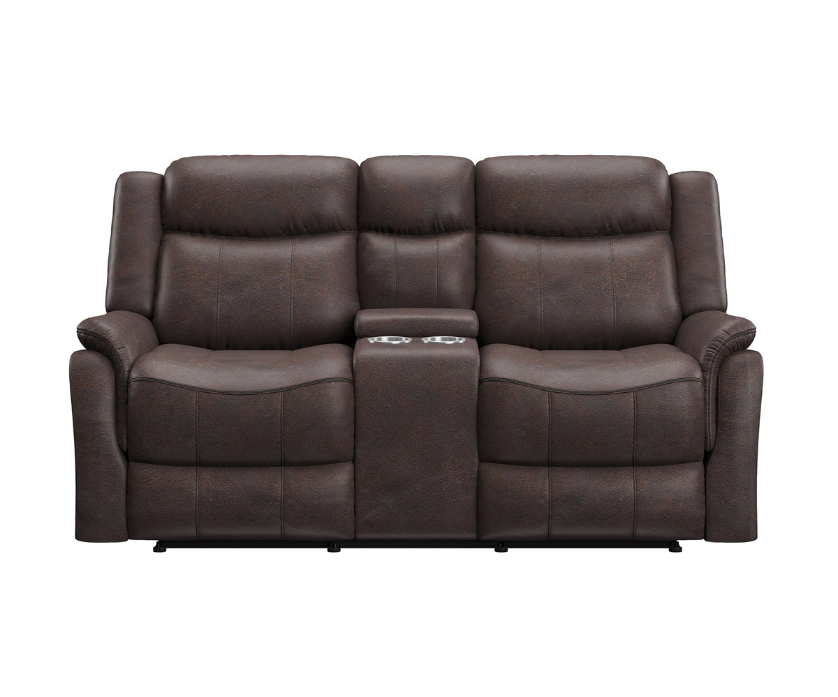 Woodger Reclining Loveseat with Console