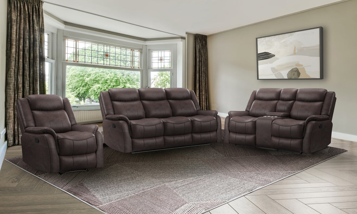 Woodger Reclining Loveseat with Console
