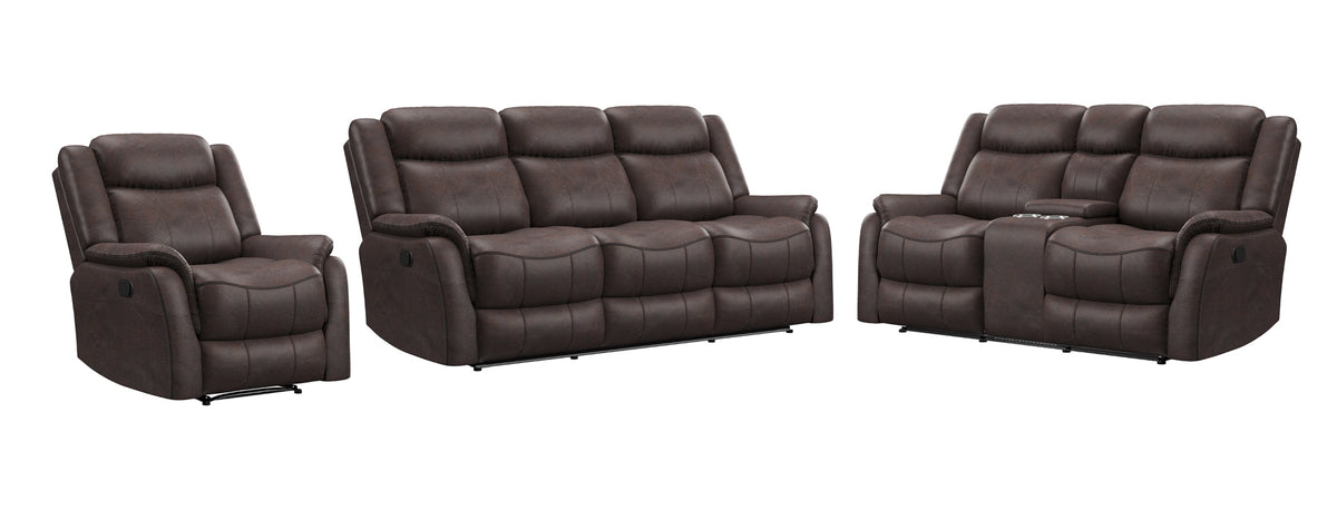 Woodger Reclining Loveseat with Console