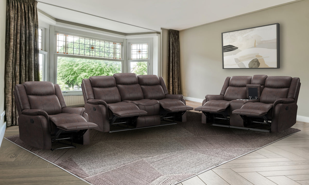 Woodger Reclining Loveseat with Console