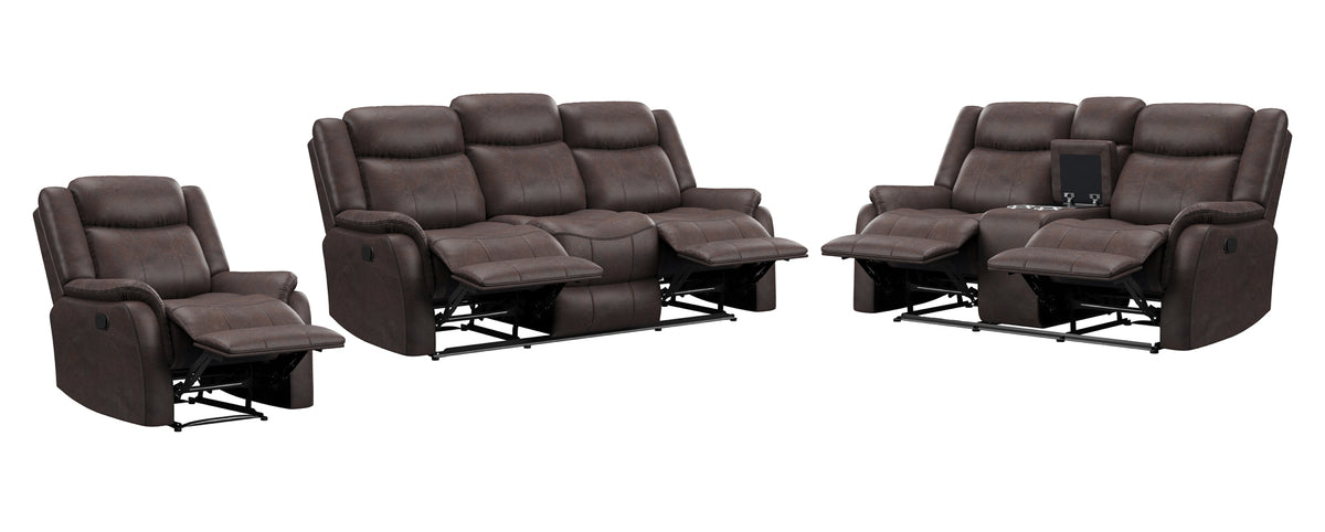 Woodger Reclining Loveseat with Console