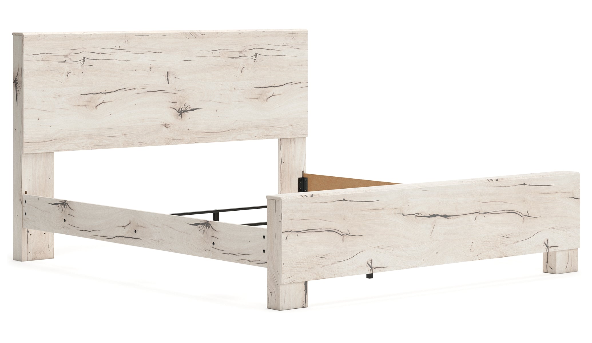 Lawroy King Panel Bed with Mirrored Dresser and 2 Nightstands