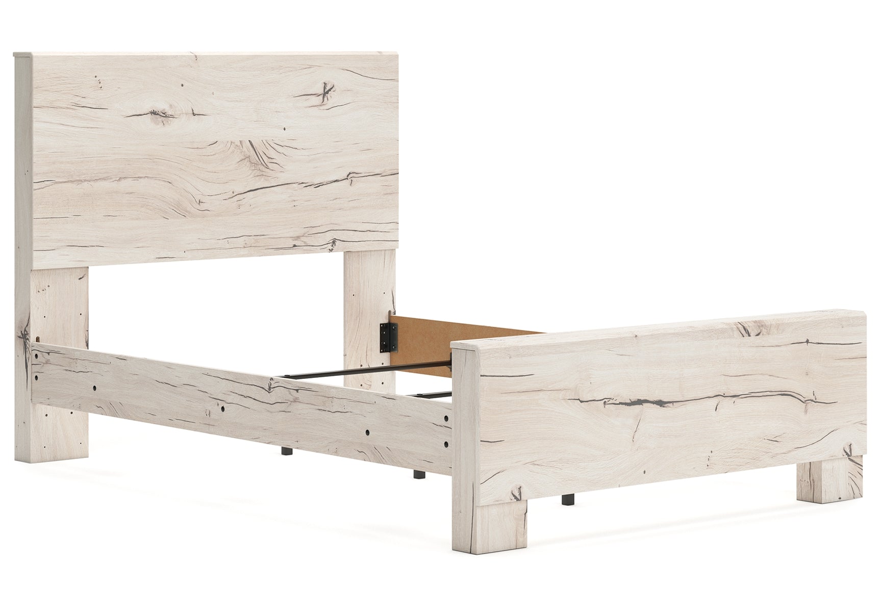 Lawroy Full Panel Bed with Mirrored Dresser, Chest and Nightstand