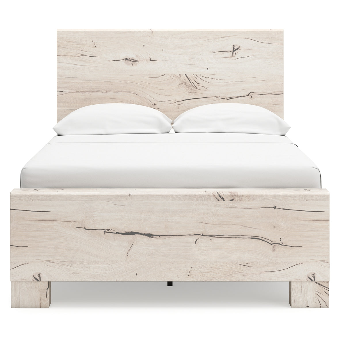 Lawroy Full Panel Bed with Mirrored Dresser, Chest and Nightstand