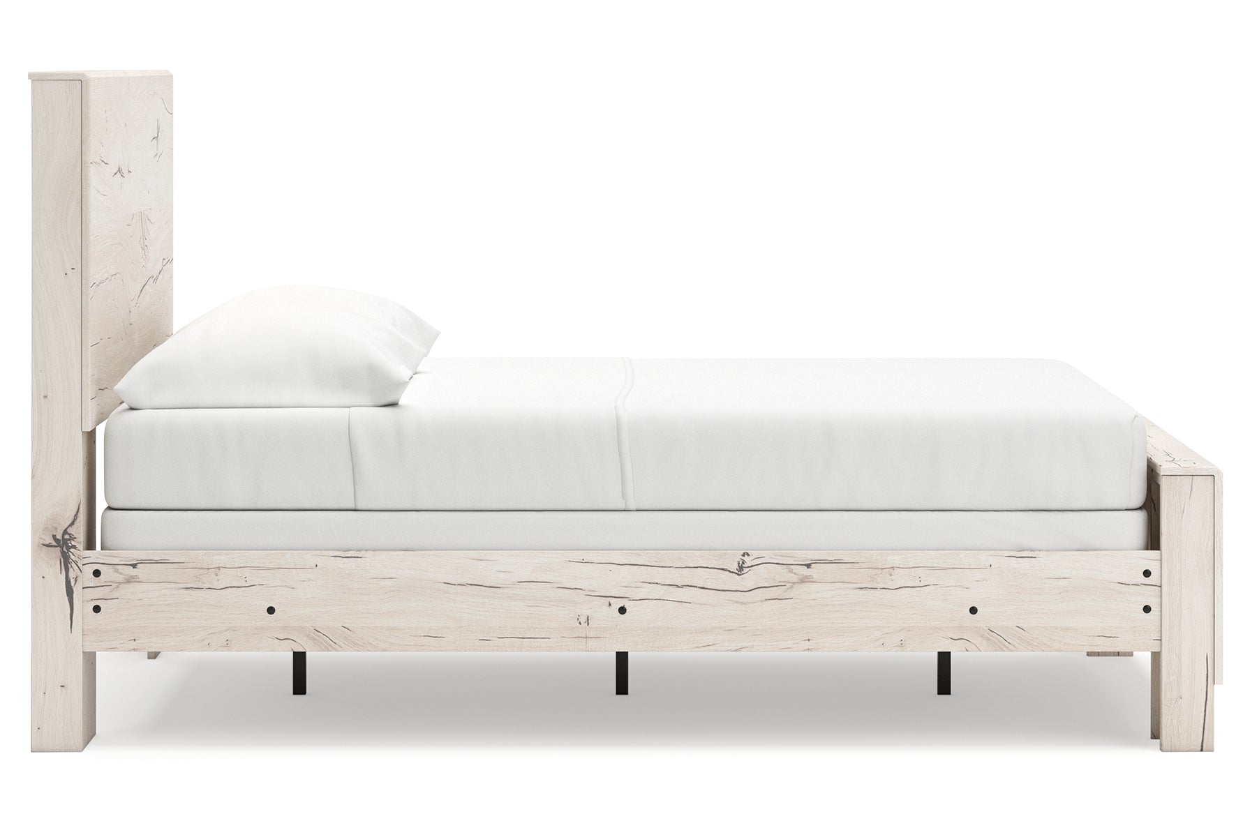 Lawroy Full Panel Bed with Mirrored Dresser, Chest and Nightstand