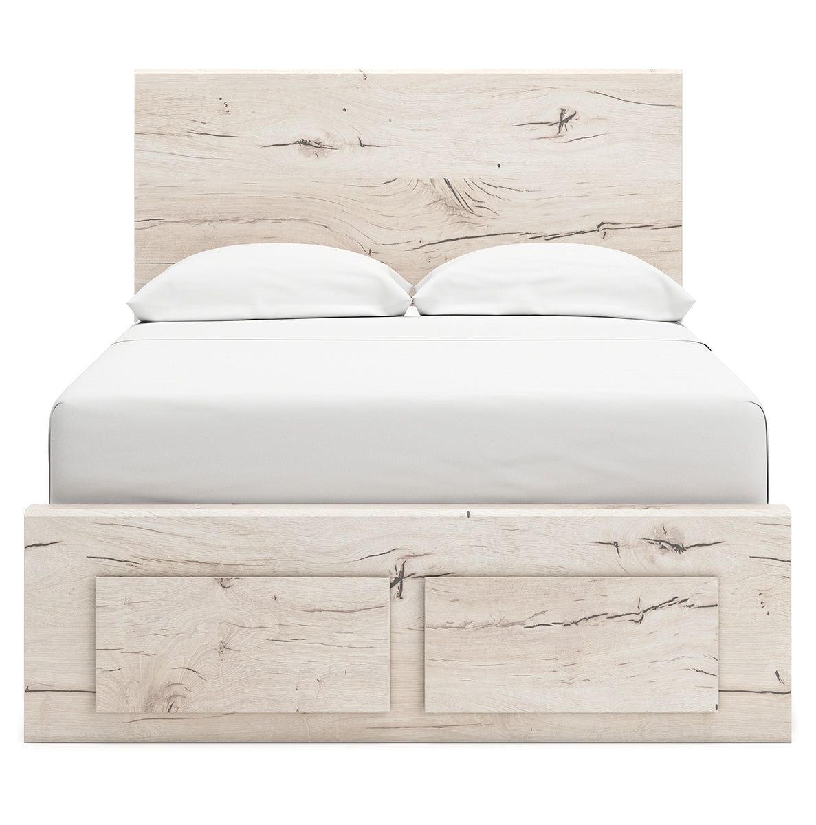 Lawroy Full Panel Storage Bed with Mirrored Dresser and Chest