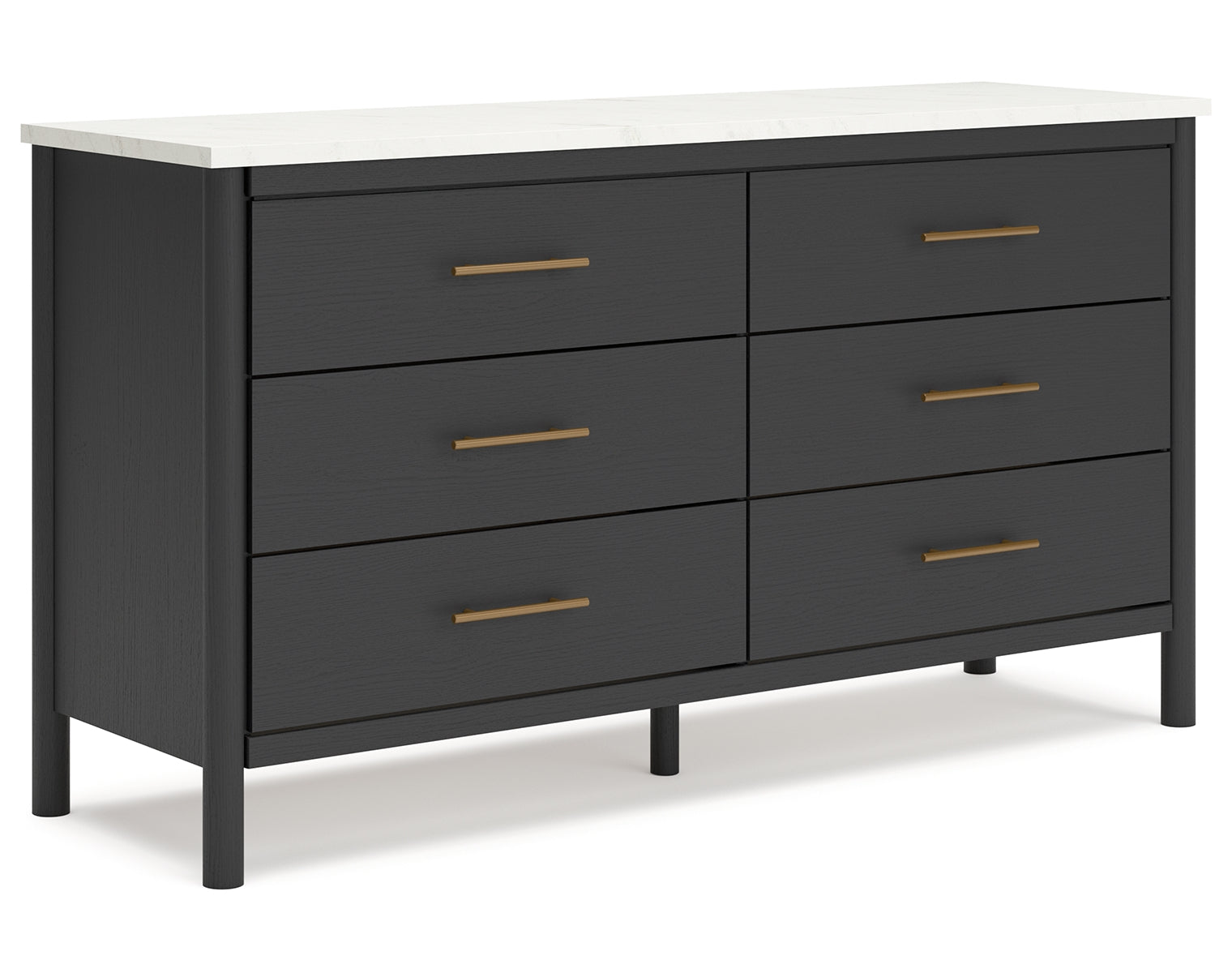 Cadmori King Upholstered Panel Bed with Dresser and 2 Nightstands