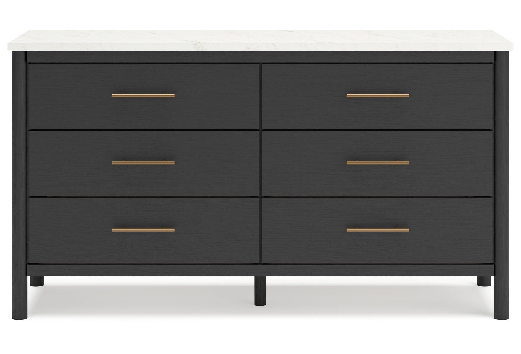 Cadmori King Upholstered Panel Bed with Dresser and 2 Nightstands