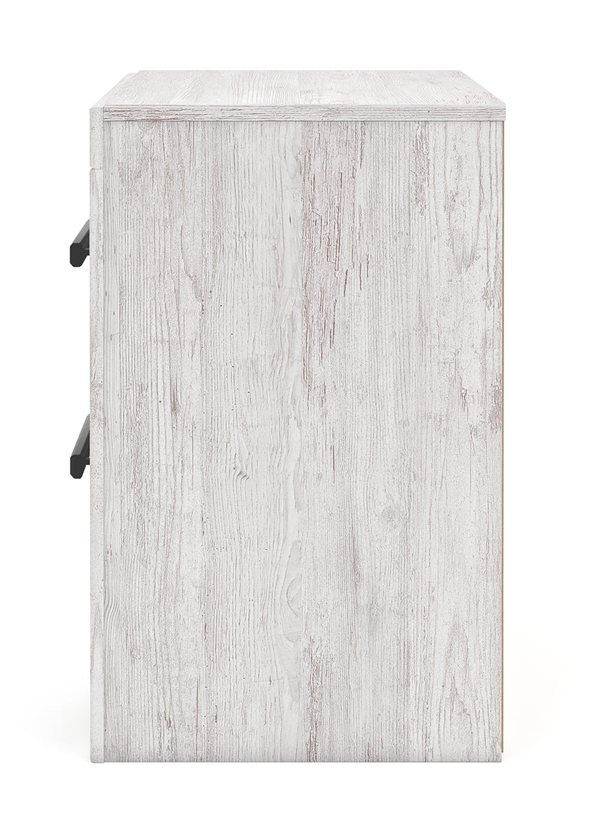 Cayboni King Panel Bed with Mirrored Dresser and Nightstand