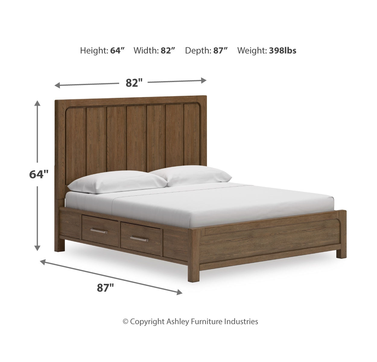Cabalynn King Panel Bed with Dresser and Nightstand
