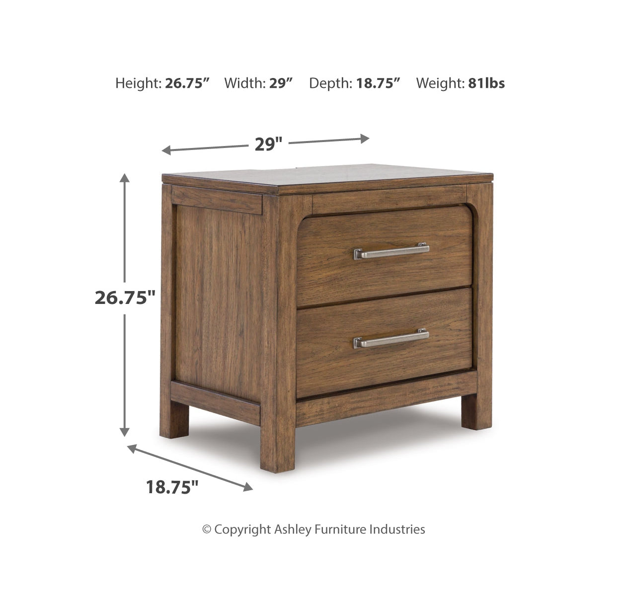 Cabalynn King Panel Bed with Dresser and Nightstand