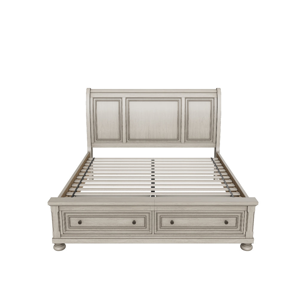 Lettner King Sleigh Bed with 2 Storage Drawers