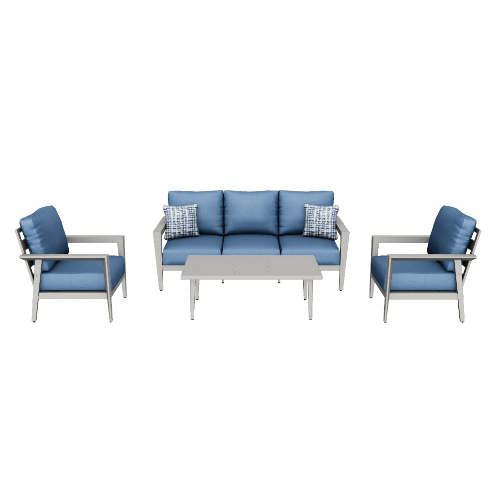 Gali Outdoor Sofa/Chairs/Table Set (Set of 4)