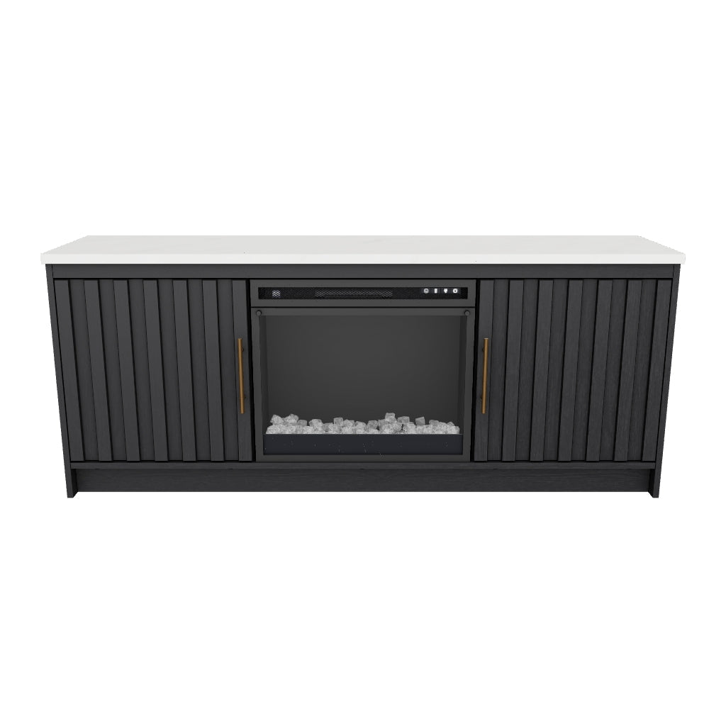 Cadmori 63" TV Stand with Electric Fireplace