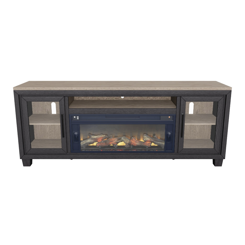 Foyland 83" TV Stand with Electric Fireplace