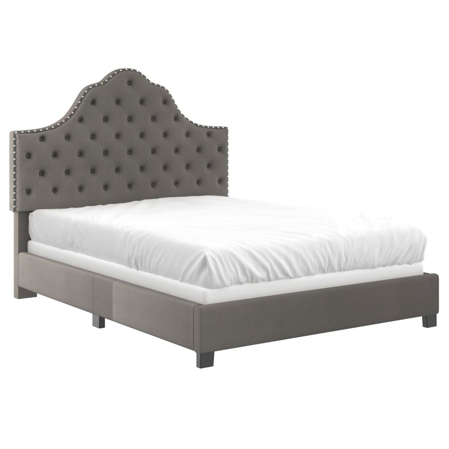 Greta 60" Queen Bed in Grey