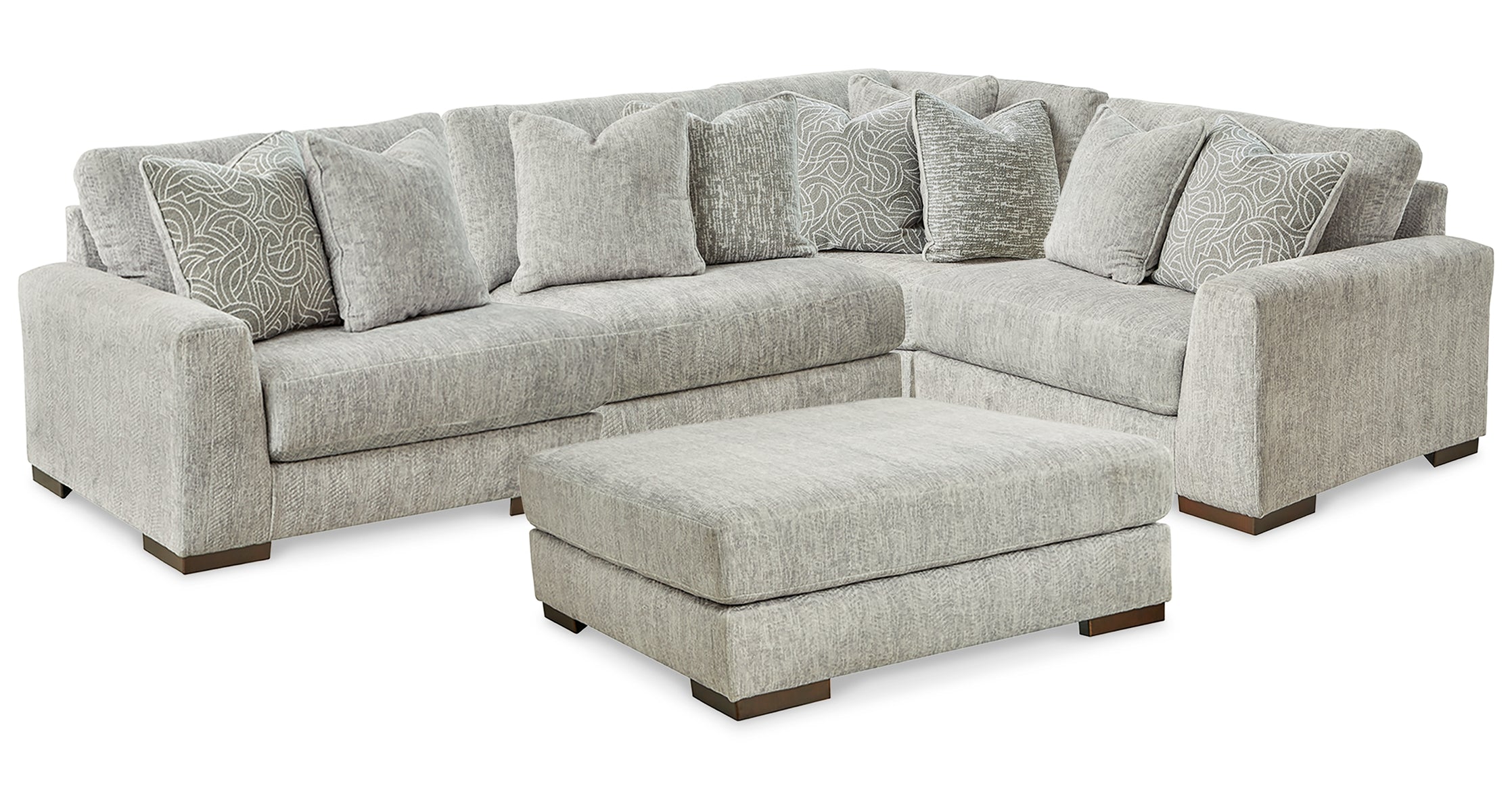 Regent Park 4-Piece Sectional with Ottoman