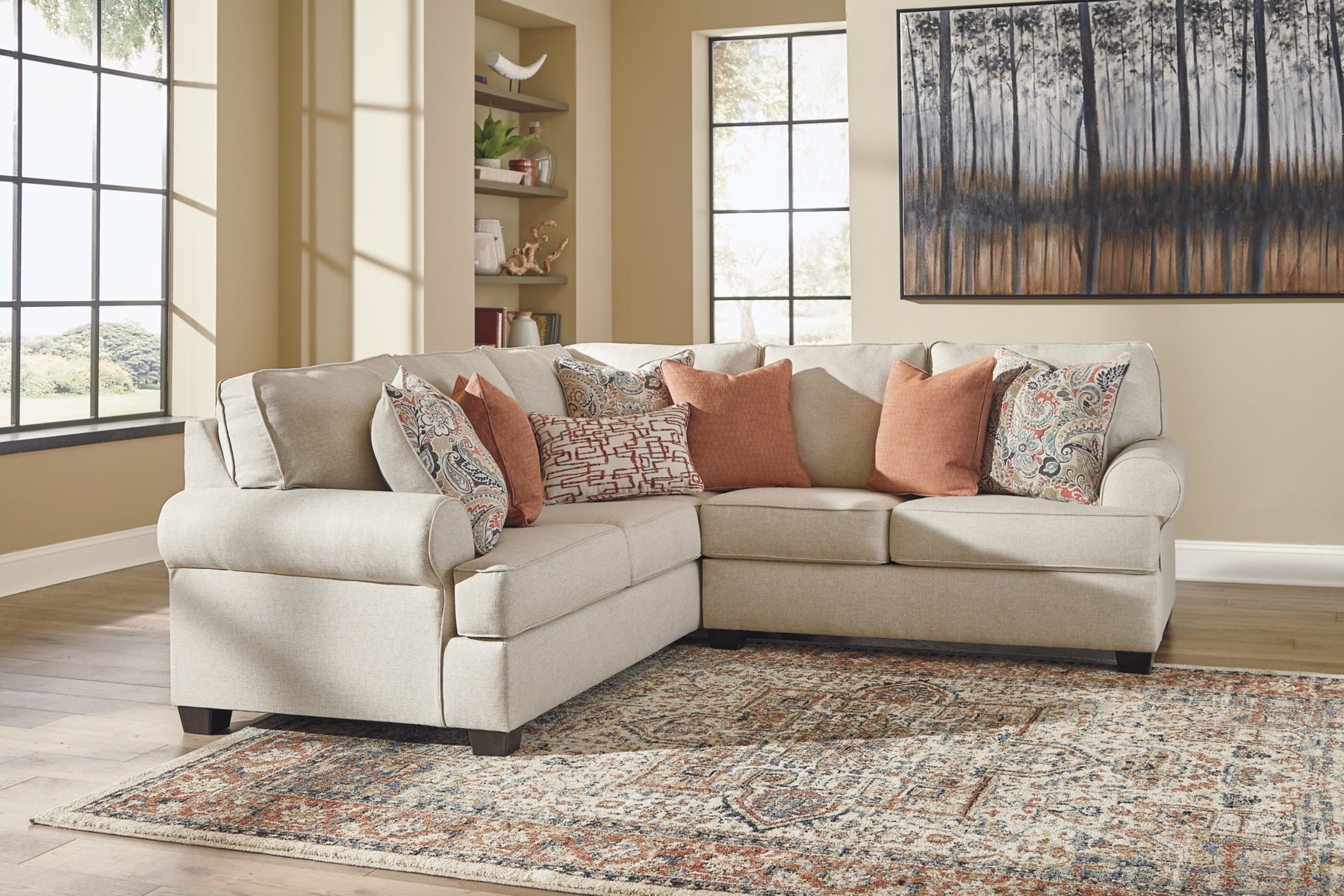 Amici 2-Piece Sectional with Ottoman