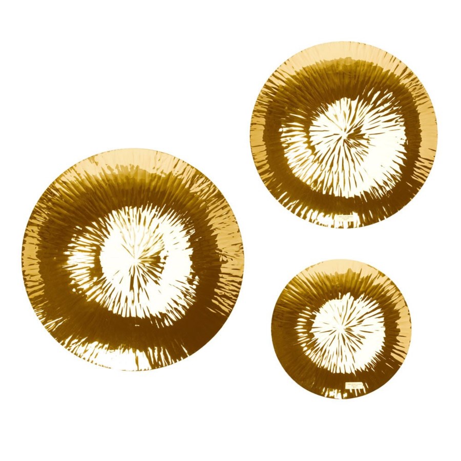 Wall Hanging Plate (set of 3) Gold Plated