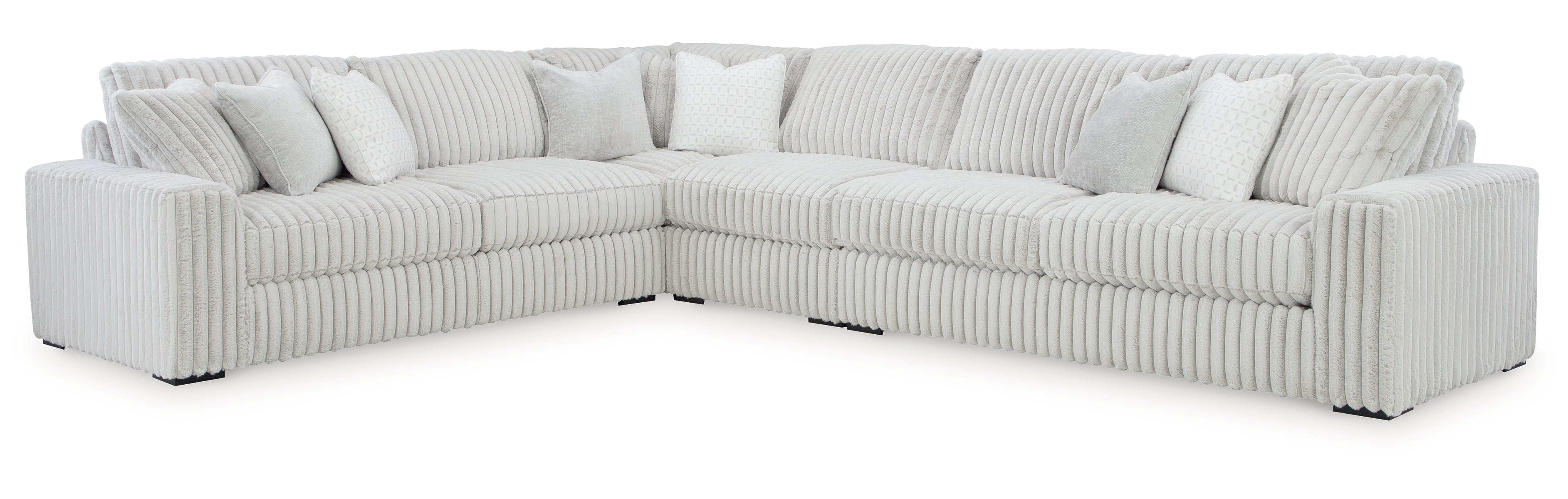 Stupendous 4-Piece Sectional with Ottoman